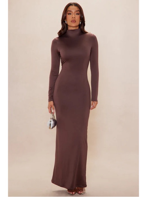 Kyra Double Layered Backless Maxi Dress Nwt